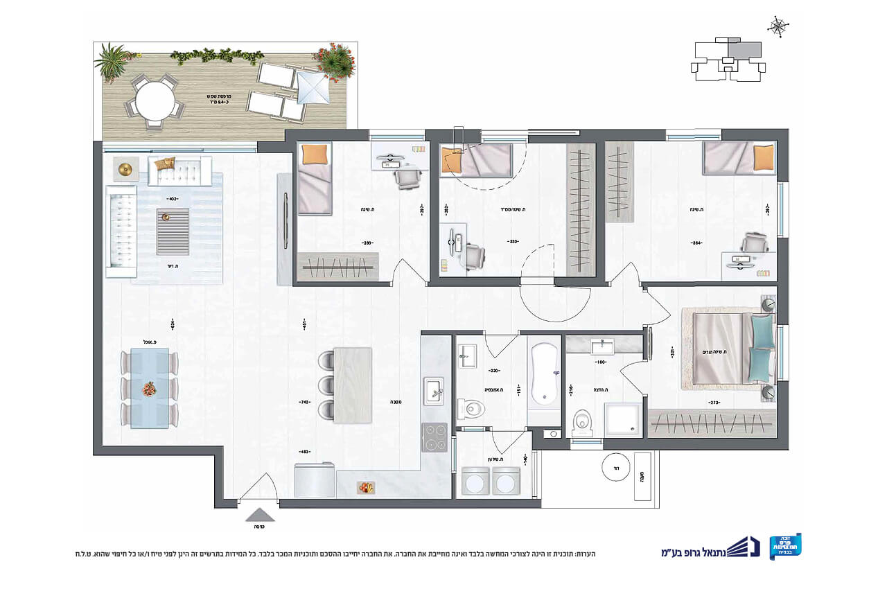 5 room apartment | 1st floor | South - East