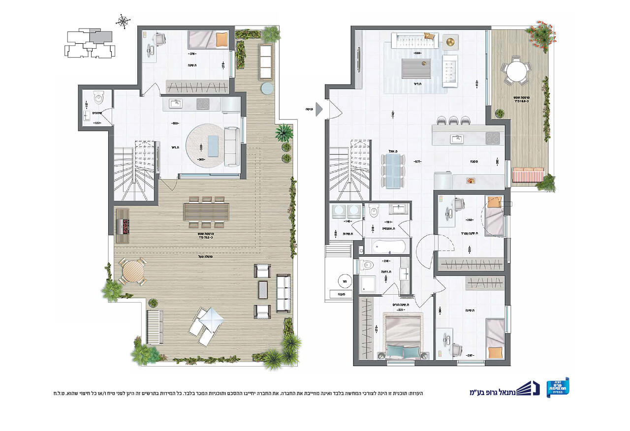 Duplex 6 rooms | 9th floor | South - East